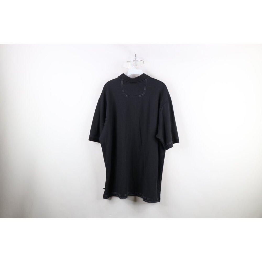 Tommy Bahama Mens XL Faded Supima Cotton Knit Collared Golf Polo Shirt Black - Picture 12 of 14